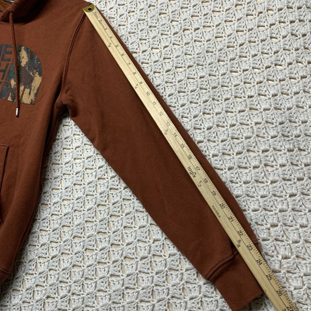 The North‎ Face Hoodie Sweater Mens S Brown  Graphic Fleece Pullover Hiking